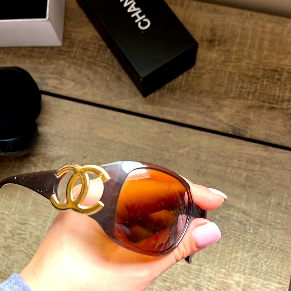 Chanel brown glasses